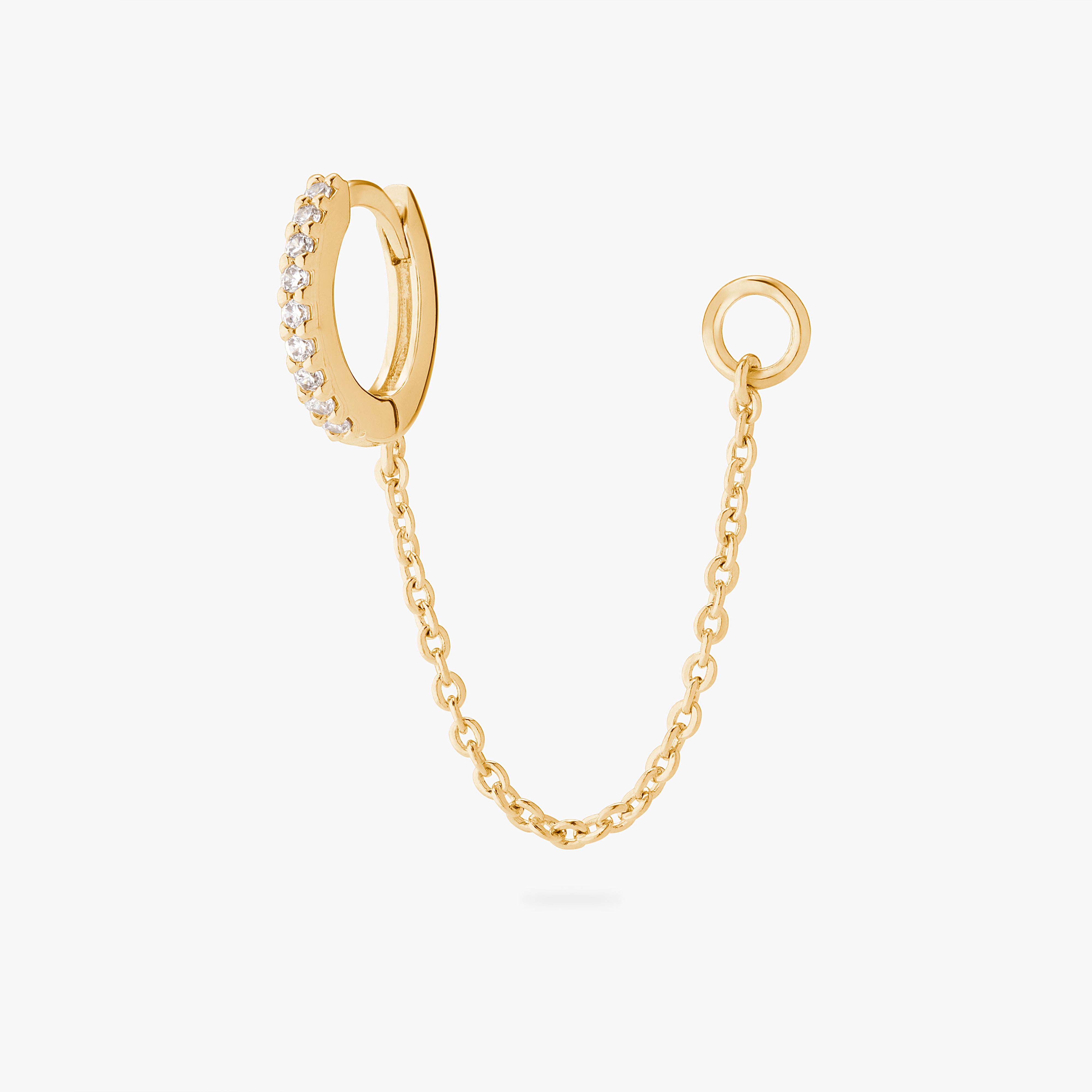 Mini Pavé Chain Huggie