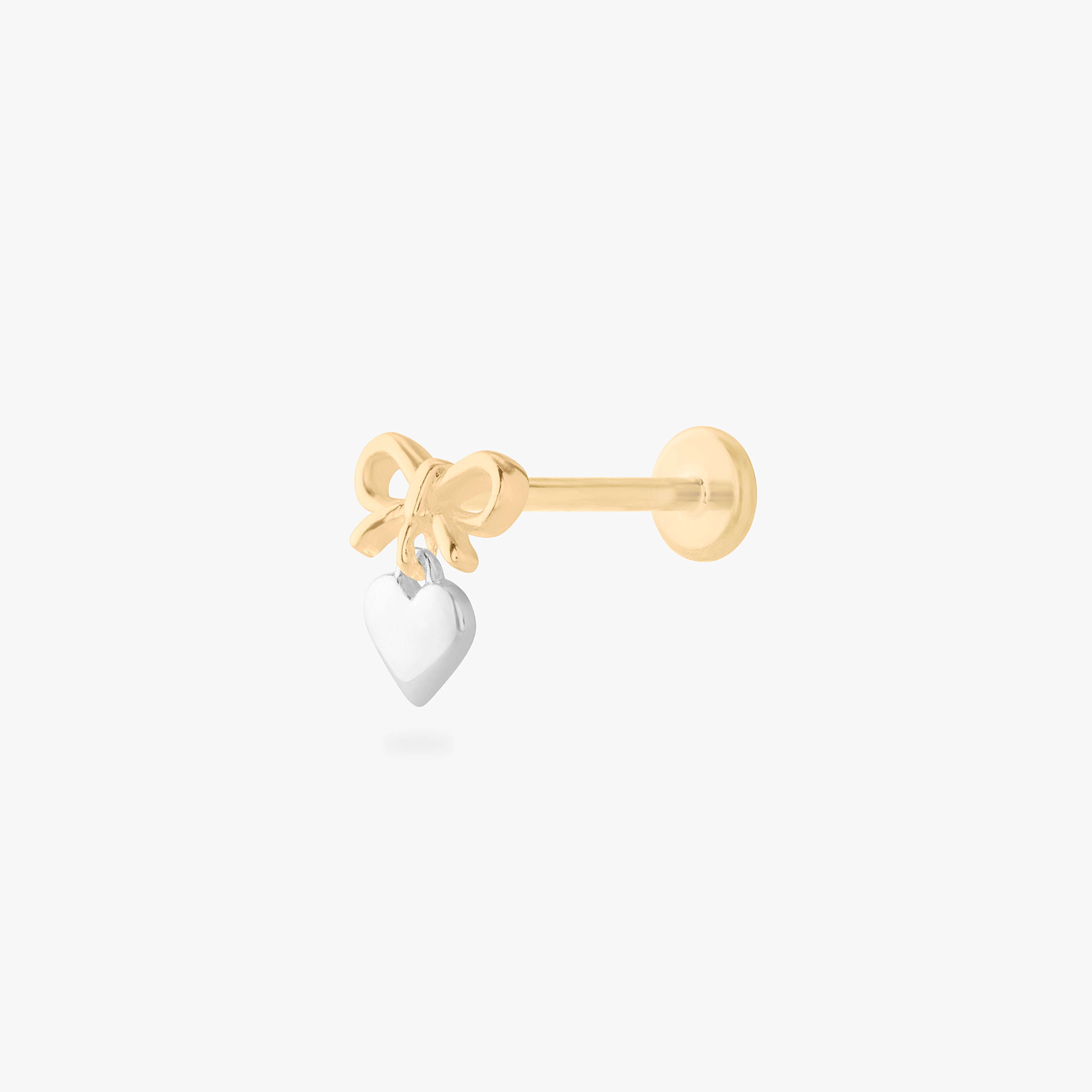 Two Tone Bow Flatback Stud