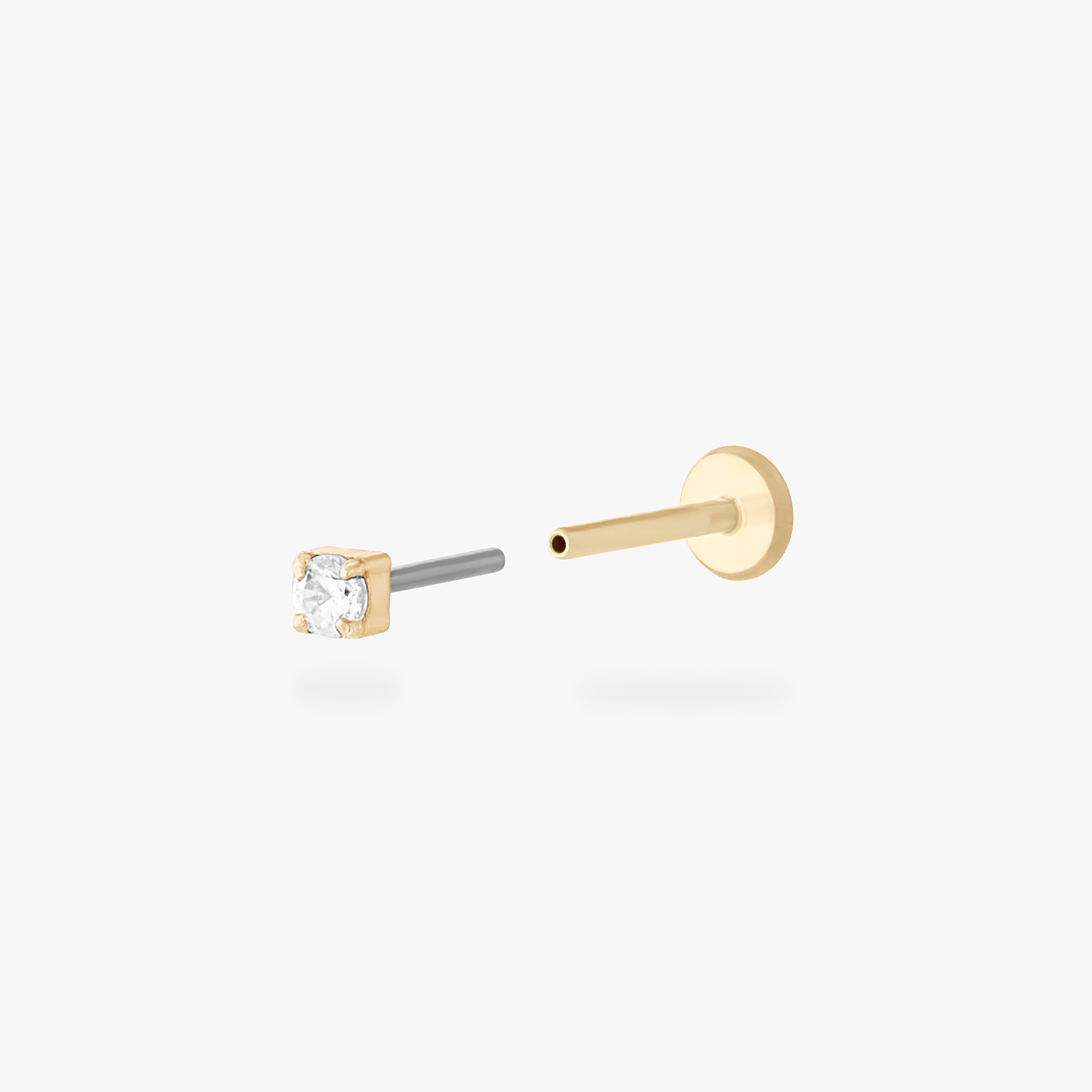 Alternative view of Micro CZ Flatback Stud
