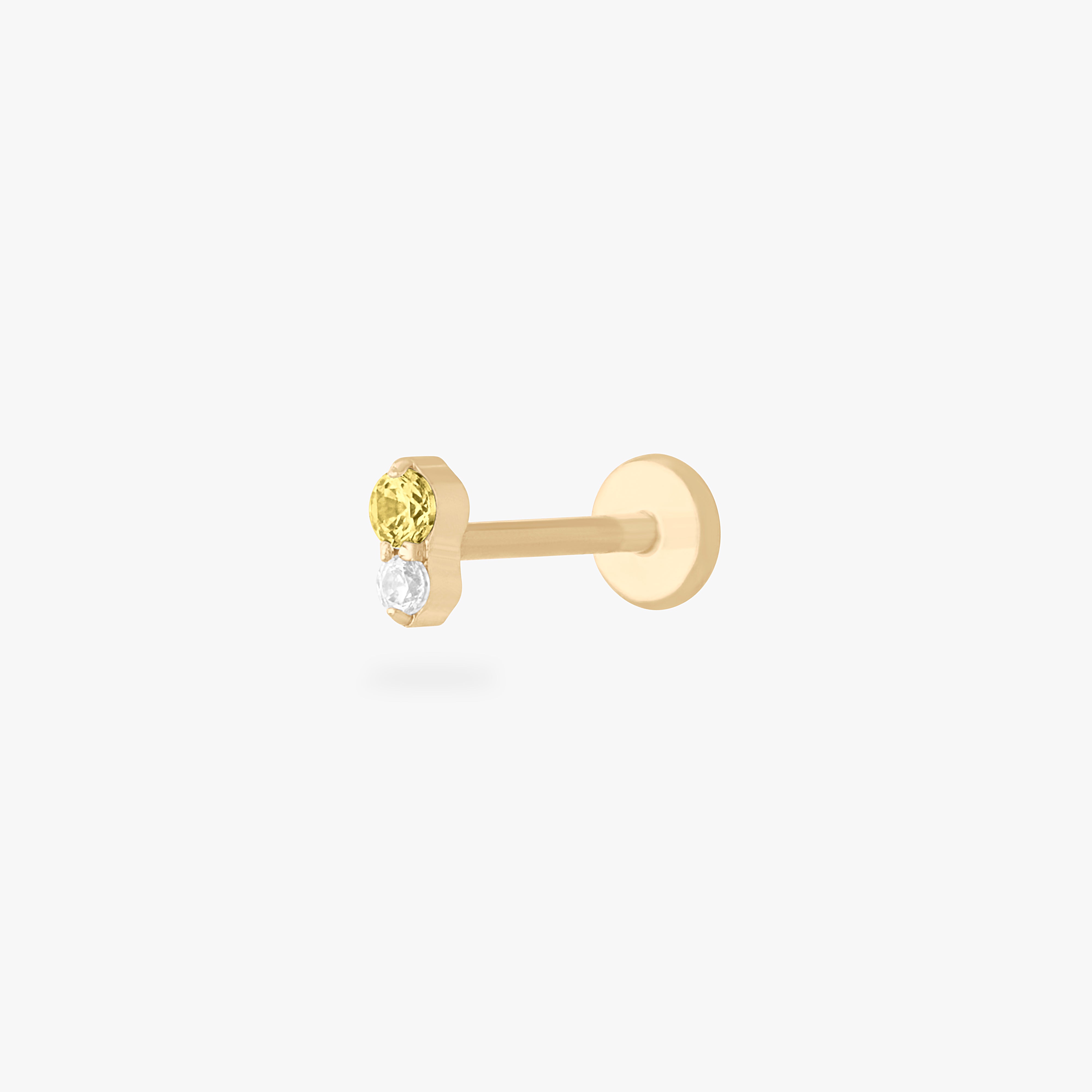 Stacked CZ Flatback Stud