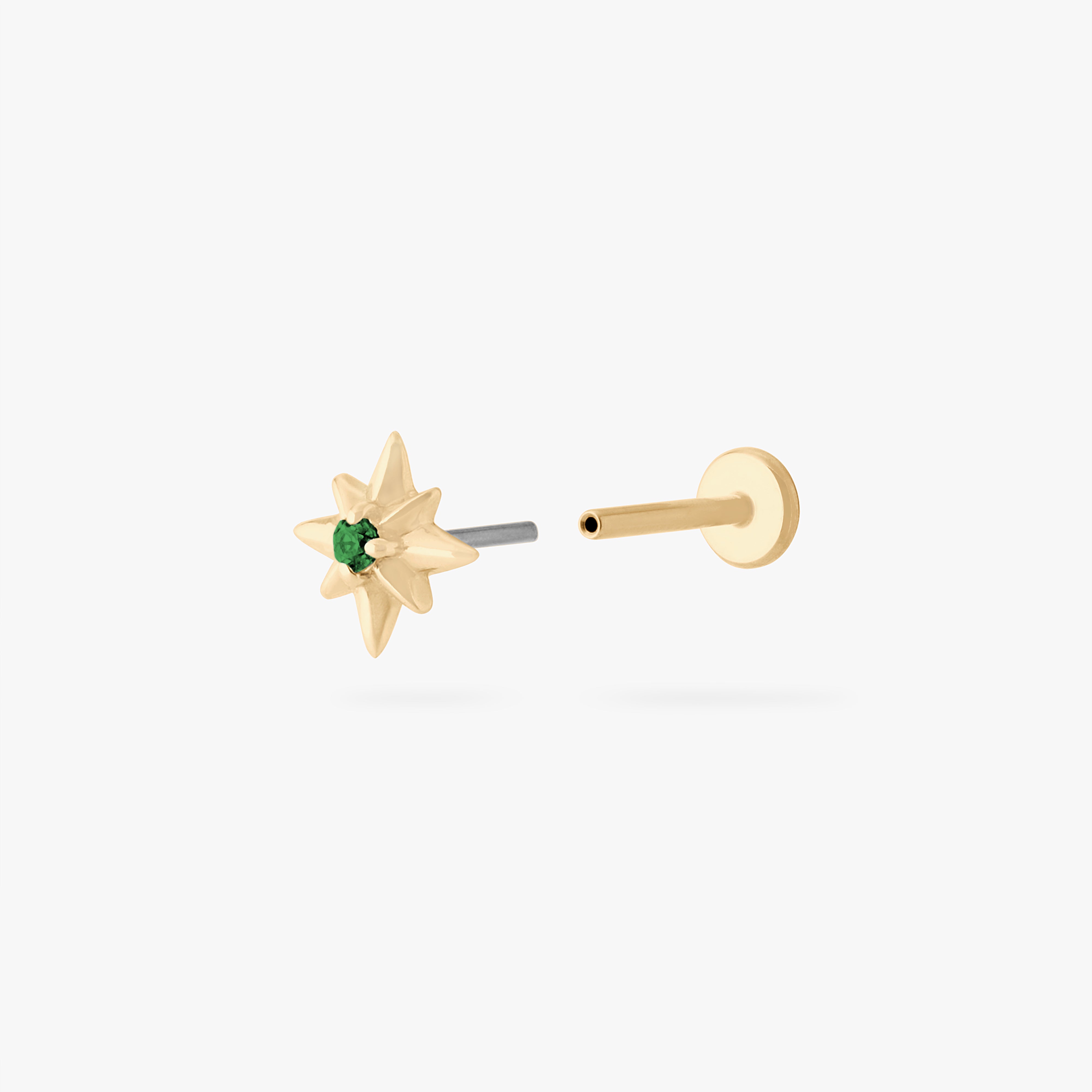 14K Twinkle Star Flatback Stud - Image 8