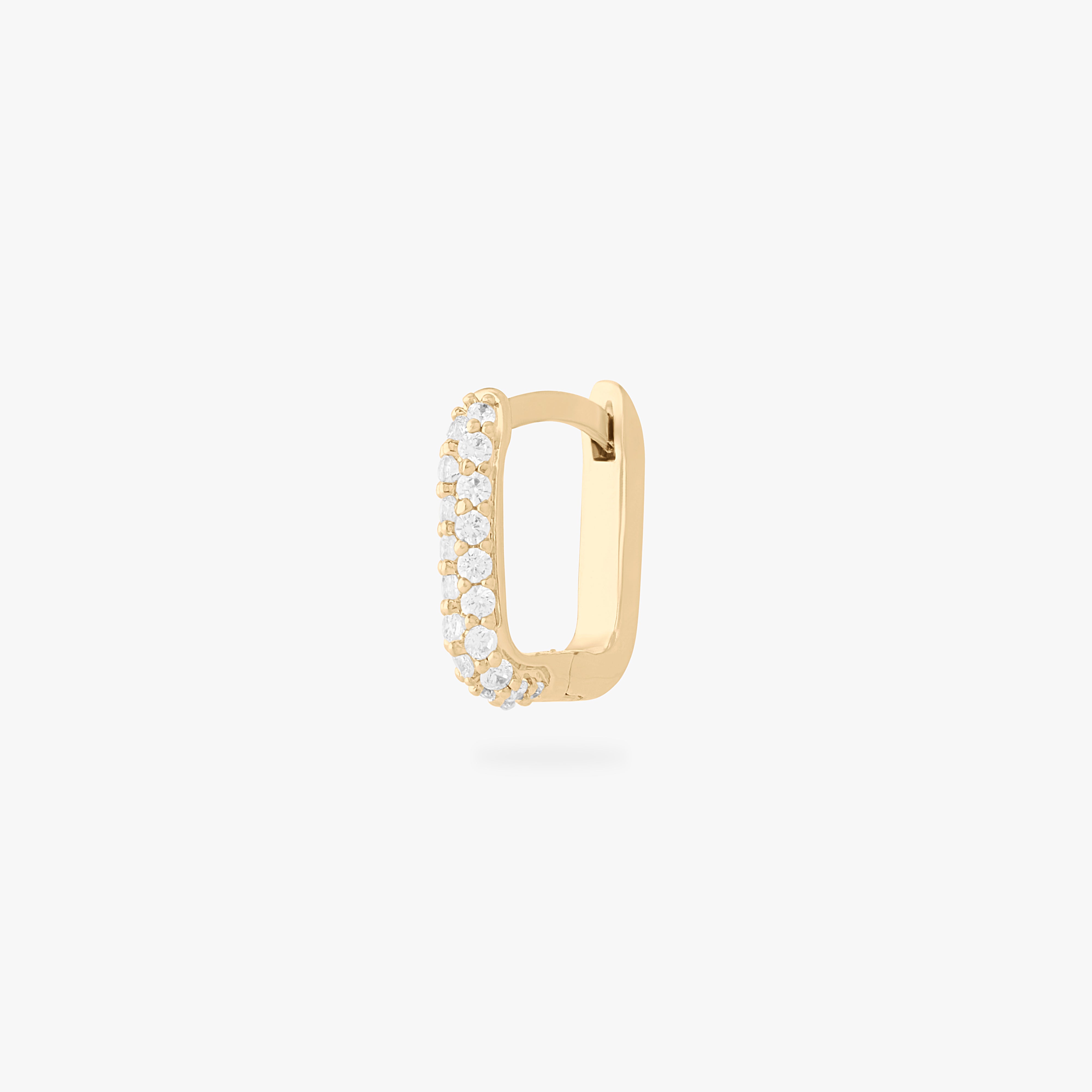 Square Pave Huggie