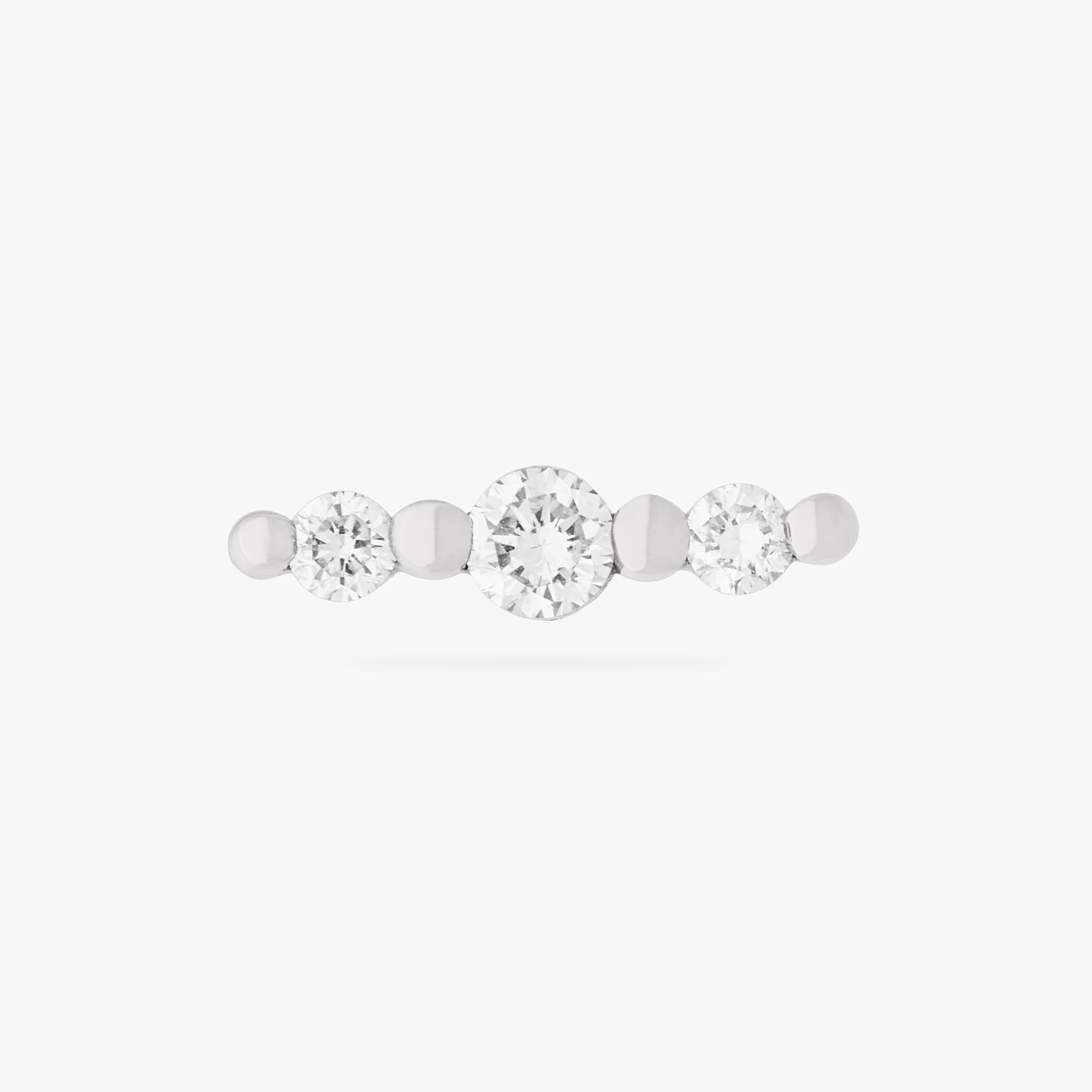 14K Long Round Diamond - Image 3