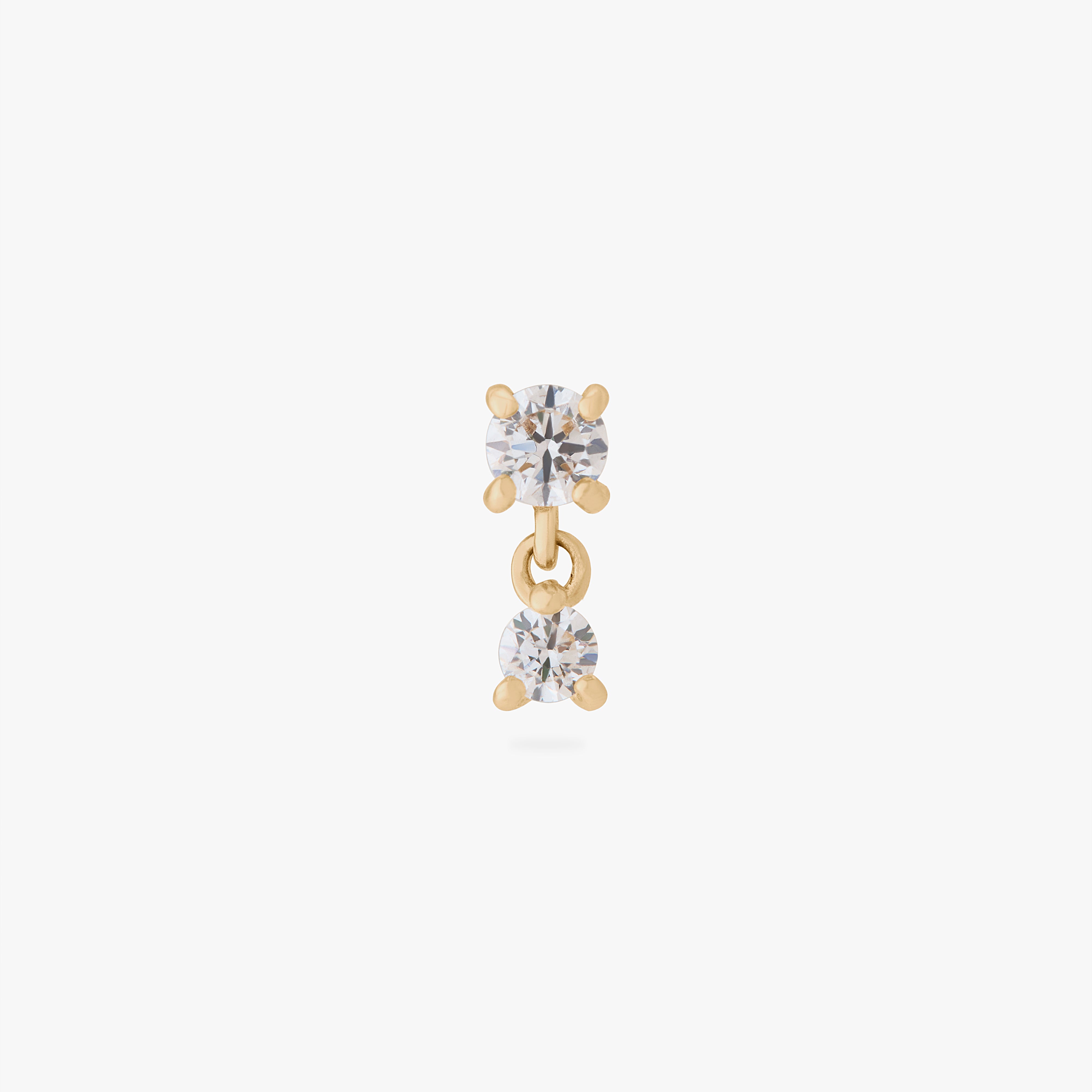 14K CZ Dangle