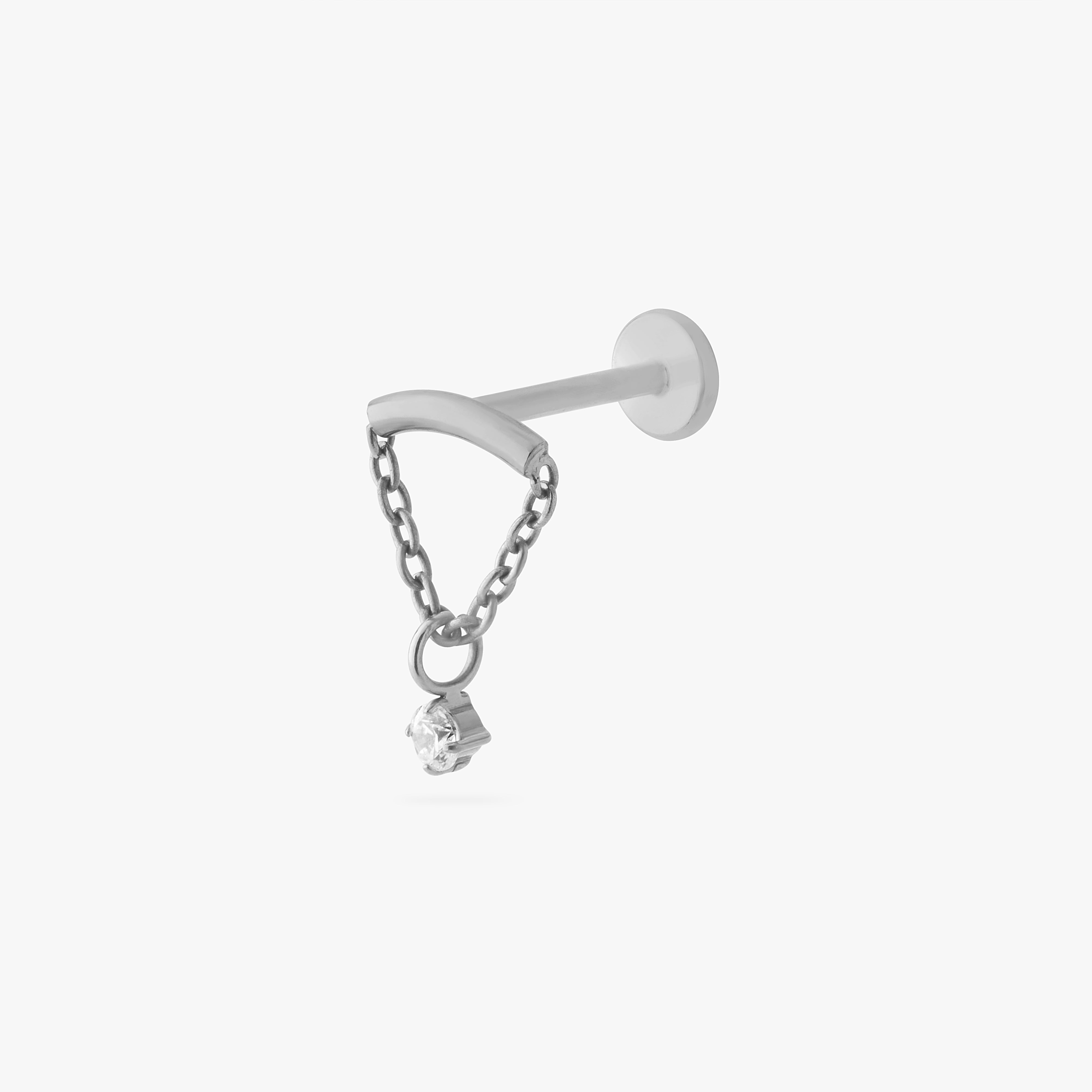 Titanium Bar CZ Dangle
